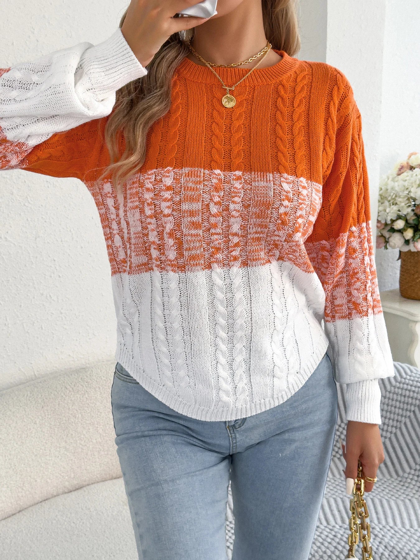 Jersey informal de rayas para mujer