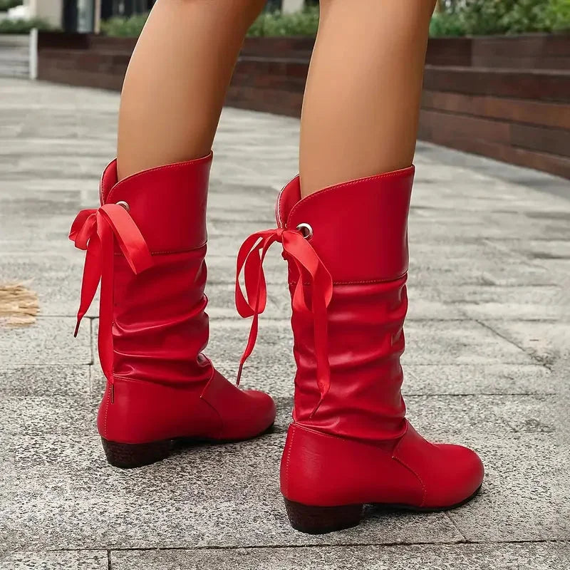 Botas con cordones para mujer