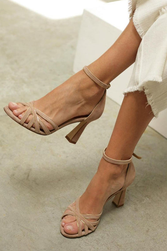 Elviera™ | Sandalias patchwork con punta redonda y tacón fino