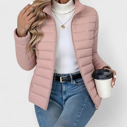Philipa™ | Chaqueta larga elegante con cuello alto