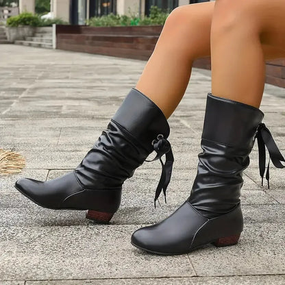 Botas con cordones para mujer