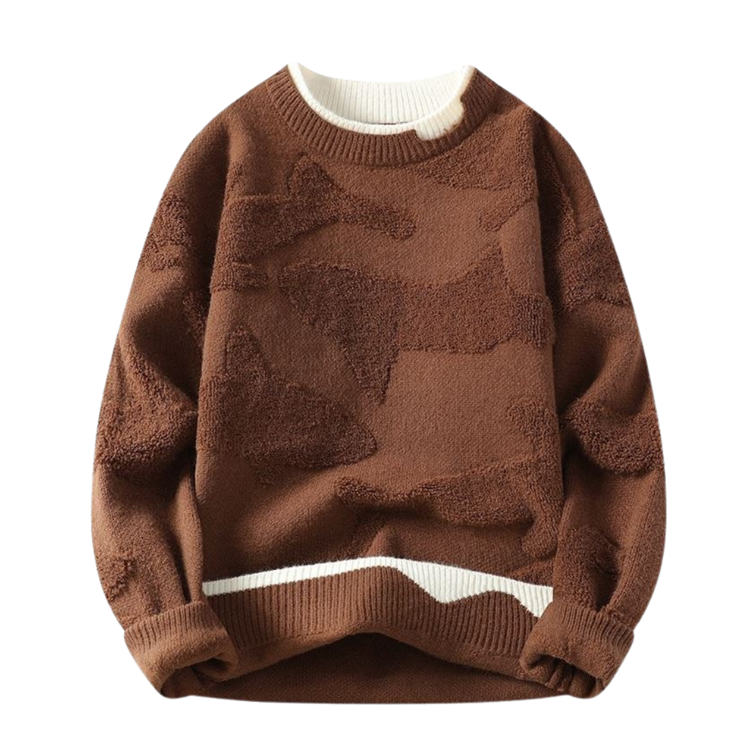 Jersey de cashmere con diseño abstracto