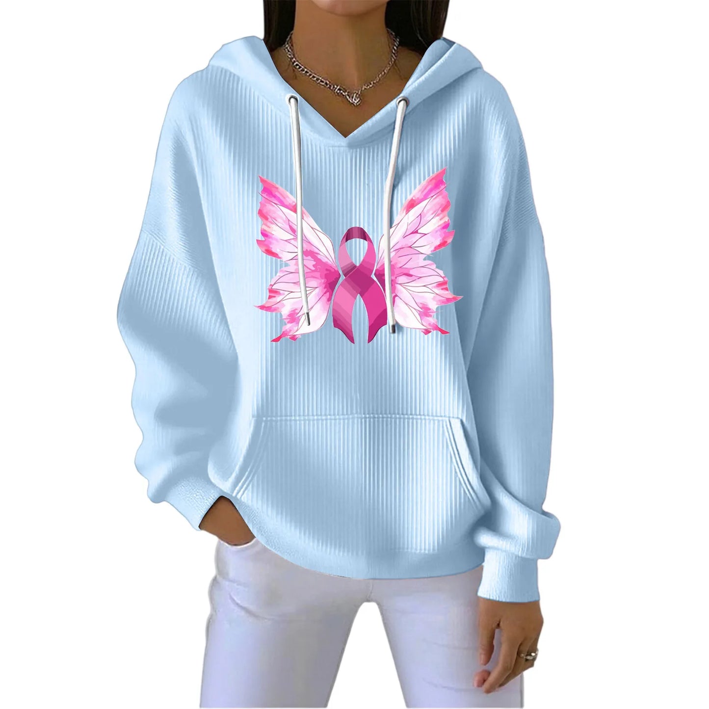Sudadera con estampado de ángel para mujer