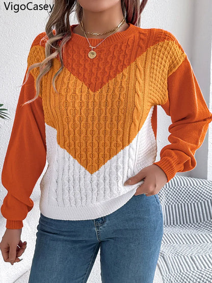 VigoCasey | Jersey de punto patchwork para mujer