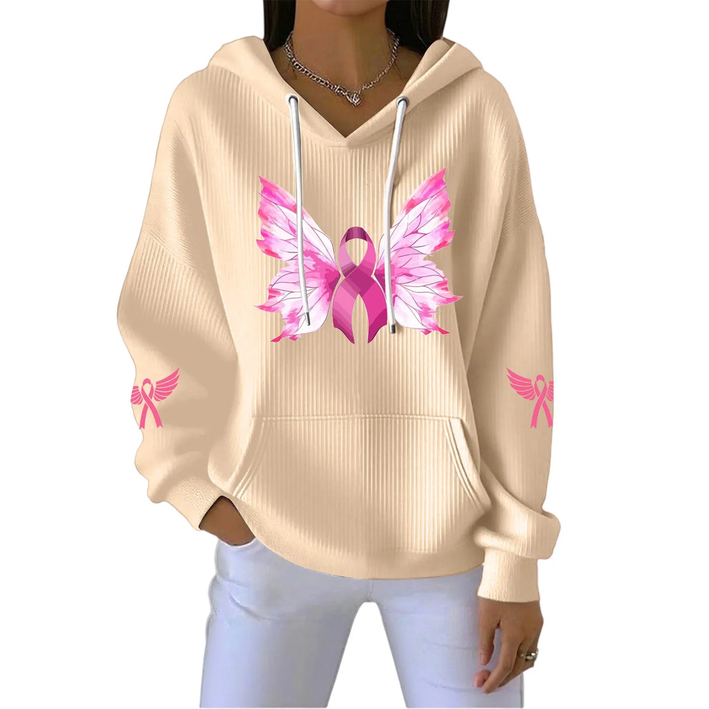 Sudadera con estampado de ángel para mujer