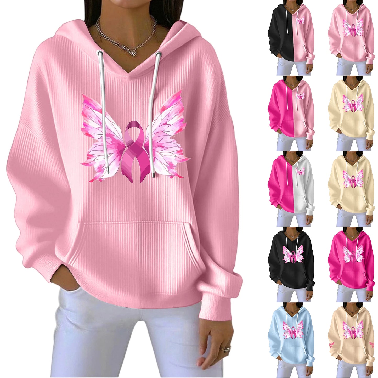 Sudadera con estampado de ángel para mujer