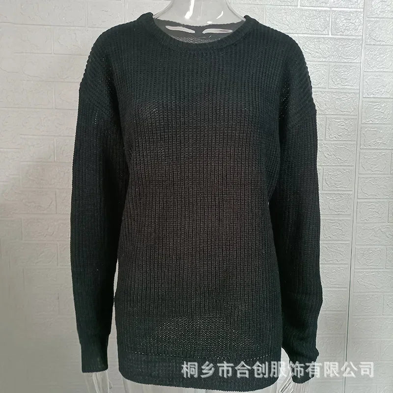 Jersey de manga larga de punto liso para hombre