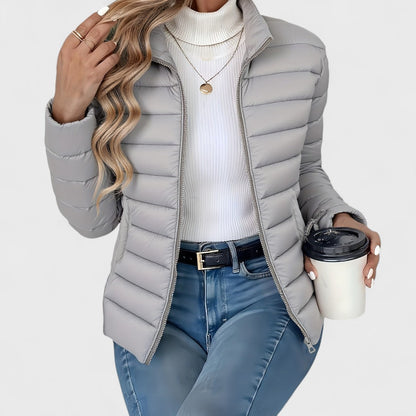 Philipa™ | Chaqueta larga elegante con cuello alto